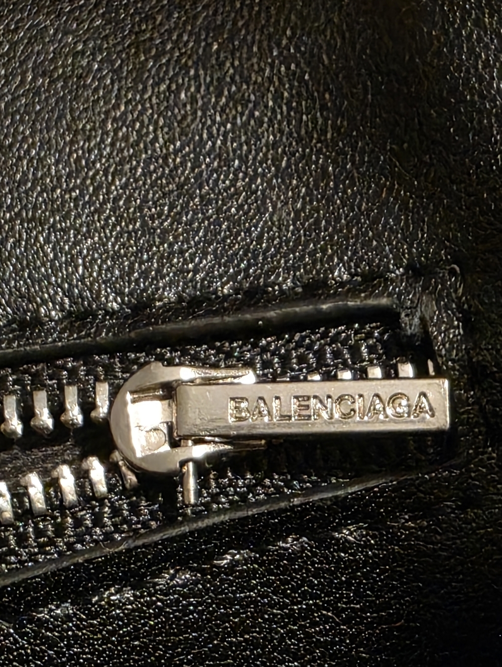 Balenciaga Black Leather Top-Handle Shoulder Bag with Silver Hardware - Picture 10 of 16